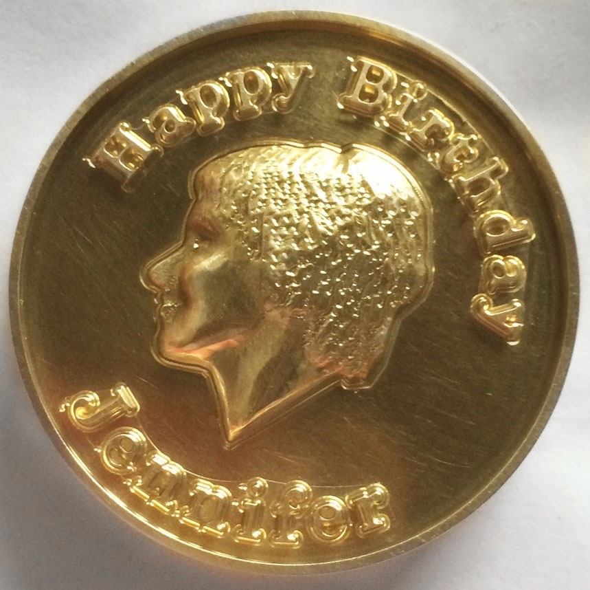 Unique Gifts. Custom 3D Medal from your picture. Brass.